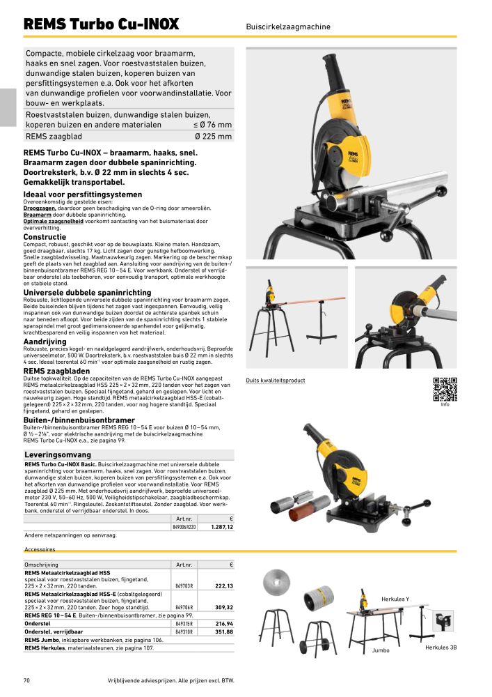 REMS Hoofdcatalogus Buisverwerking Č. 20322 - Strana 70