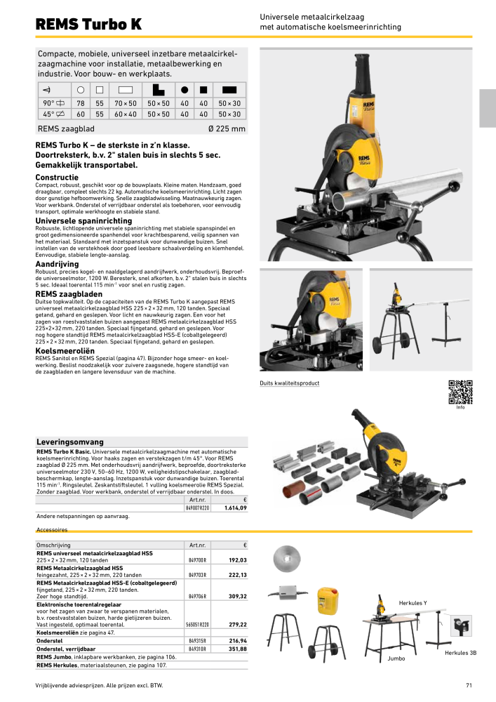 REMS Hoofdcatalogus Buisverwerking Č. 20322 - Strana 71