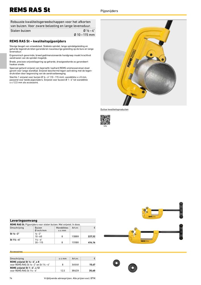 REMS Hoofdcatalogus Buisverwerking NR.: 20322 - Pagina 74