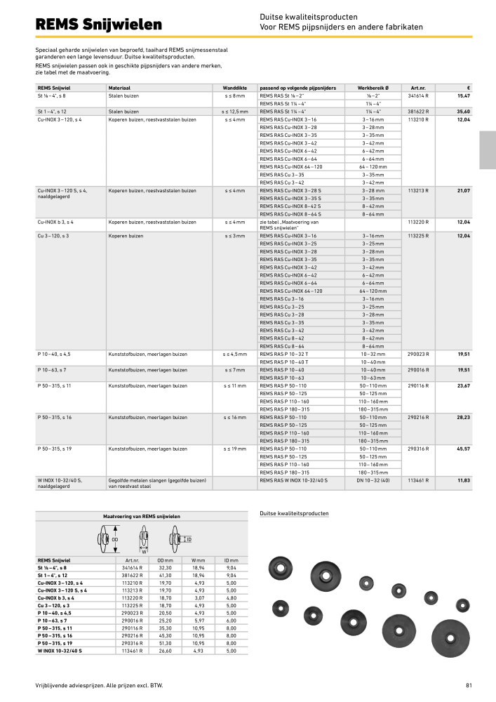 REMS Hoofdcatalogus Buisverwerking NR.: 20322 - Seite 81