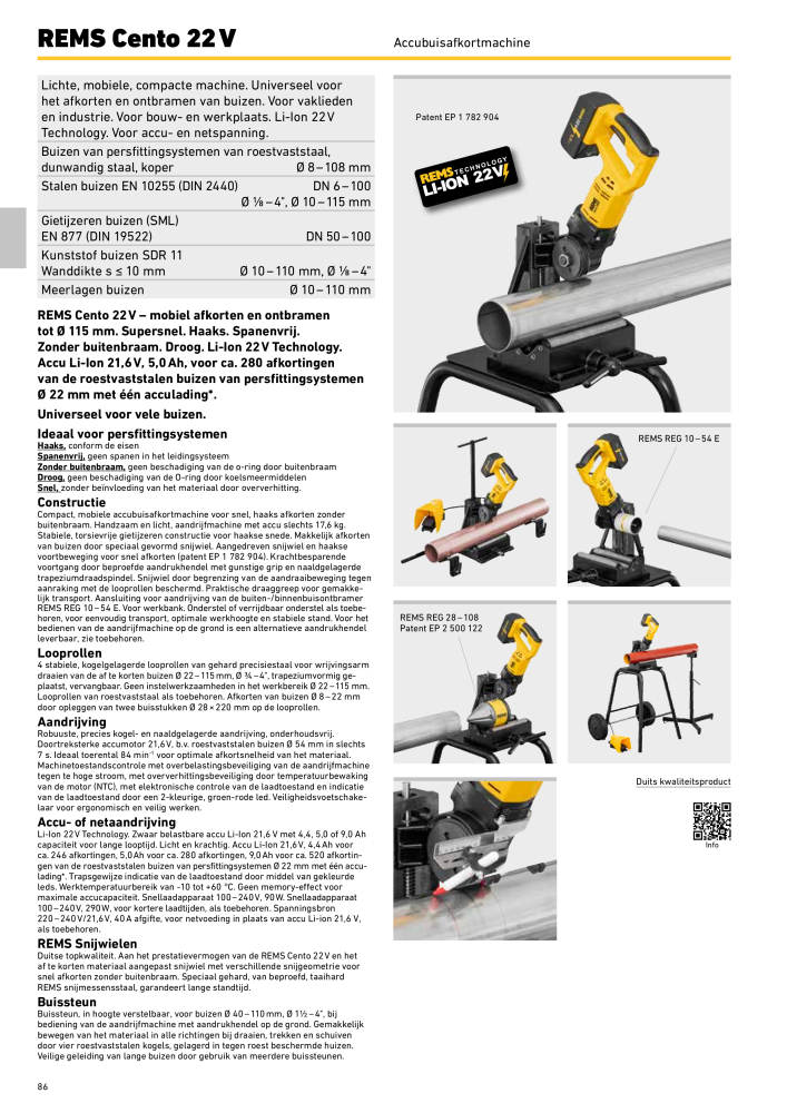 REMS Hoofdcatalogus Buisverwerking NR.: 20322 - Seite 86