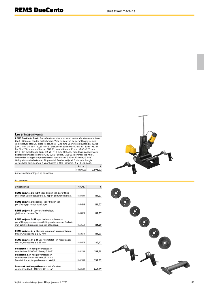 REMS Hoofdcatalogus Buisverwerking NR.: 20322 - Seite 89