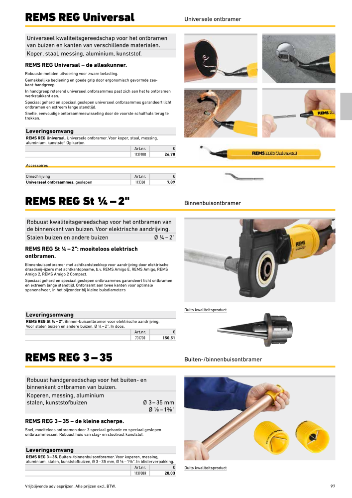 REMS Hoofdcatalogus Buisverwerking Č. 20322 - Strana 97