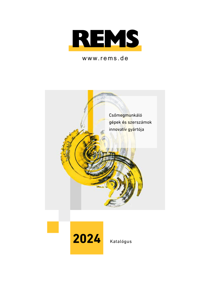 REMS Főkatalógus csőfeldolgozás Nº: 20324