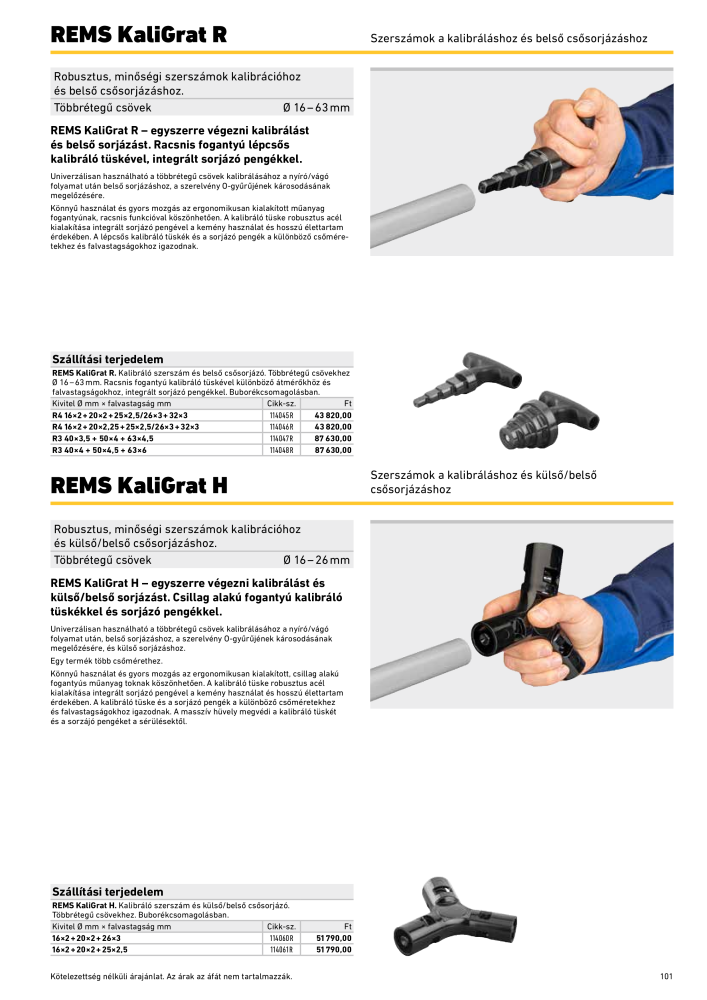 REMS Főkatalógus csőfeldolgozás Č. 20324 - Strana 101