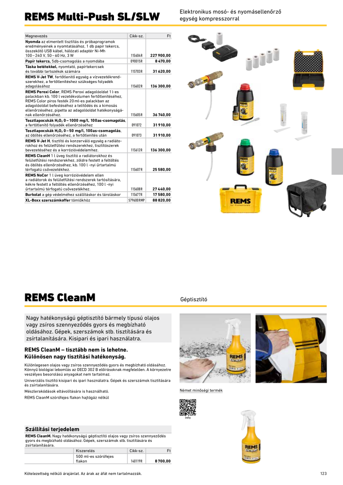 REMS Főkatalógus csőfeldolgozás NR.: 20324 - Pagina 123