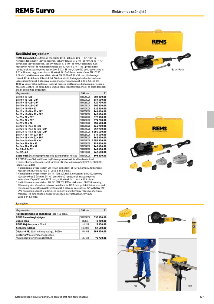 REMS Főkatalógus csőfeldolgozás NR.: 20324 - Seite 137