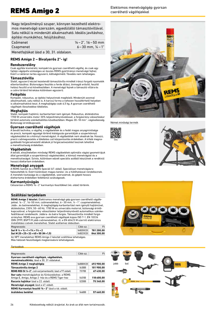 REMS Főkatalógus csőfeldolgozás NR.: 20324 - Seite 26