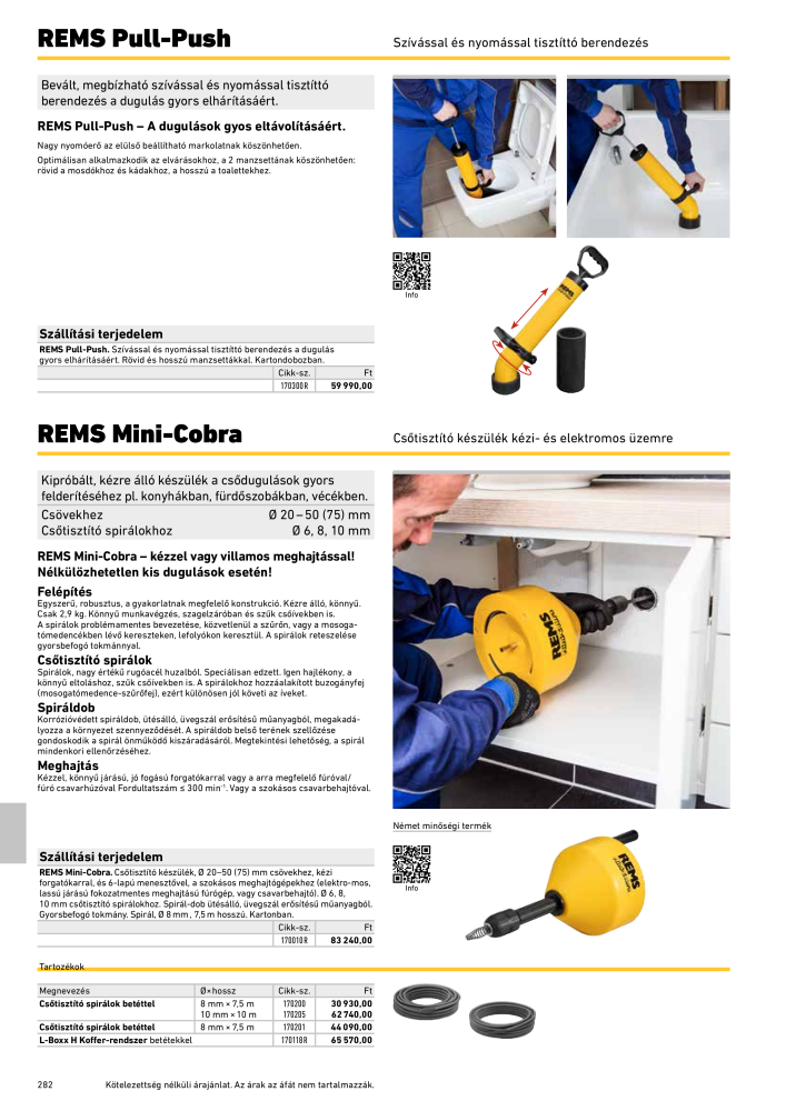 REMS Főkatalógus csőfeldolgozás NR.: 20324 - Seite 282