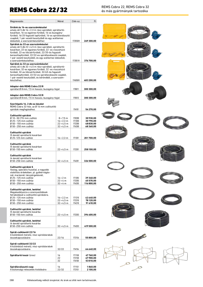 REMS Főkatalógus csőfeldolgozás NR.: 20324 - Pagina 288