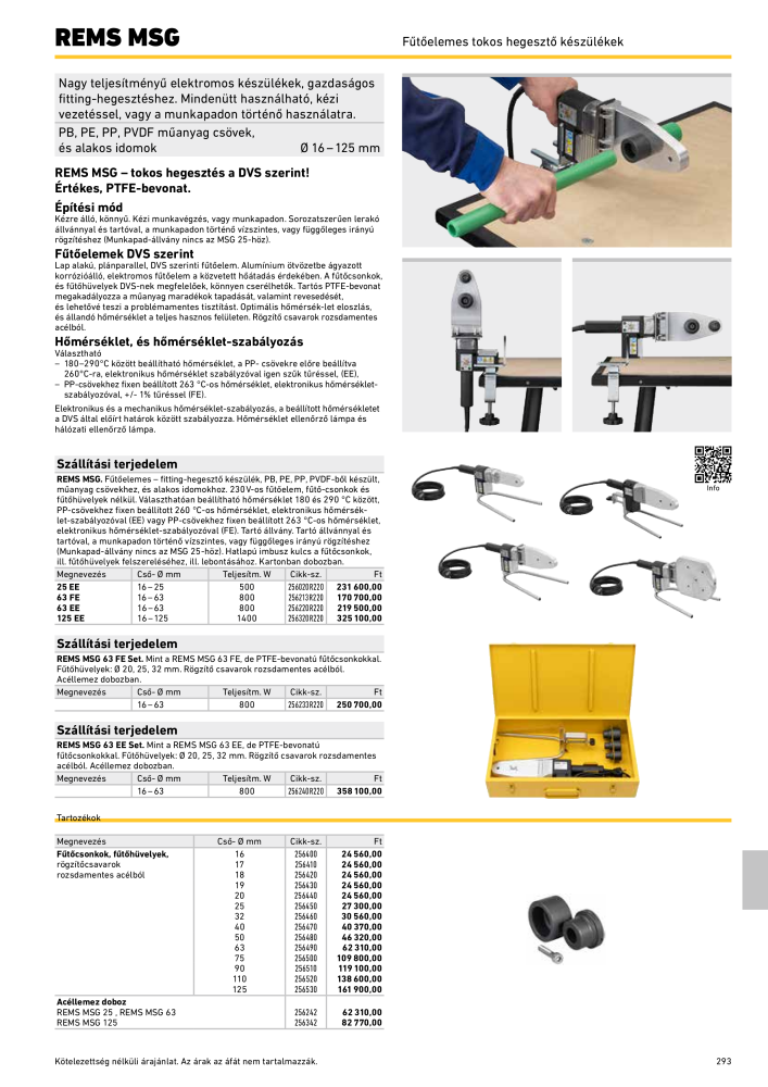 REMS Főkatalógus csőfeldolgozás NR.: 20324 - Seite 293