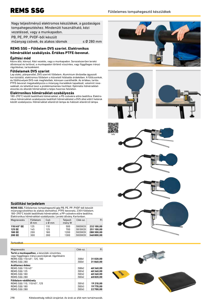 REMS Főkatalógus csőfeldolgozás NR.: 20324 - Pagina 298