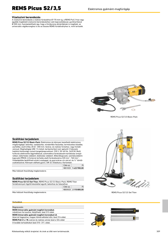REMS Főkatalógus csőfeldolgozás Nº: 20324 - Página 309