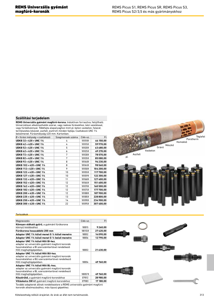 REMS Főkatalógus csőfeldolgozás NR.: 20324 - Pagina 313