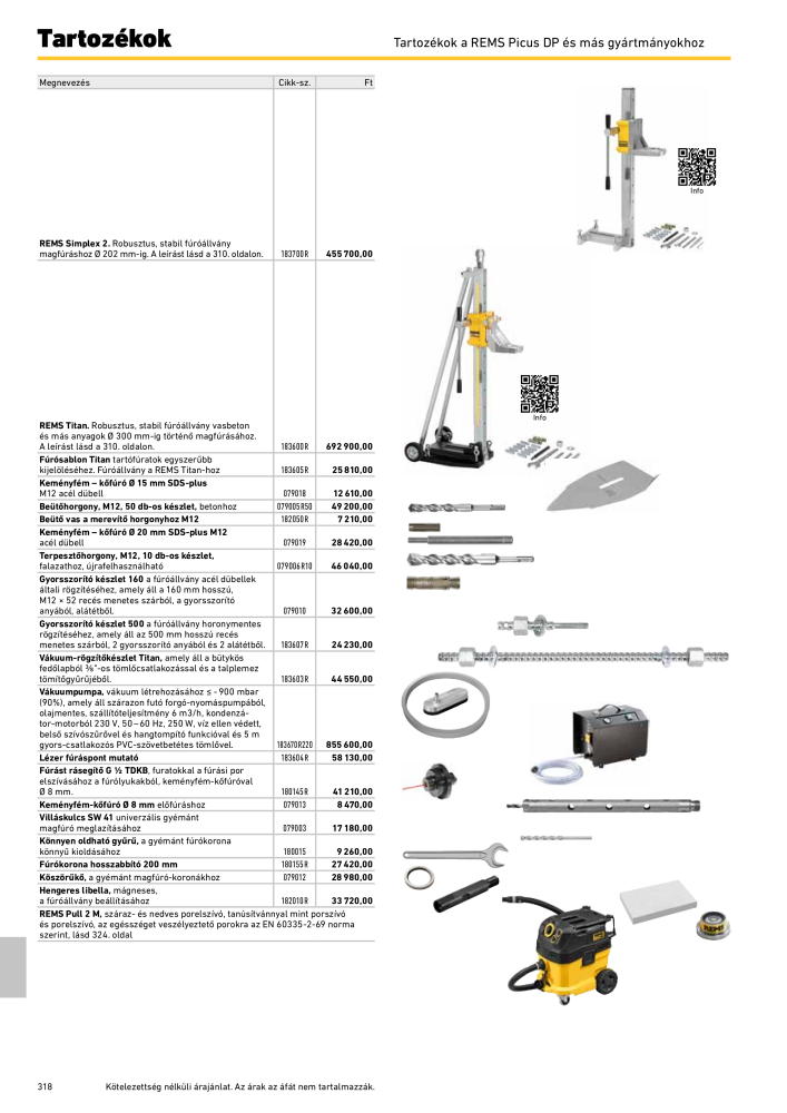 REMS Főkatalógus csőfeldolgozás NR.: 20324 - Pagina 318