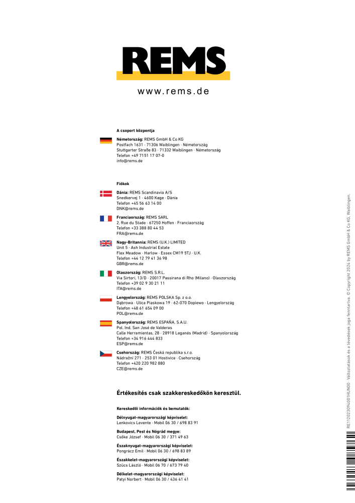 REMS Főkatalógus csőfeldolgozás NR.: 20324 - Seite 342