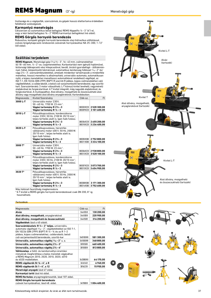 REMS Főkatalógus csőfeldolgozás Č. 20324 - Strana 37