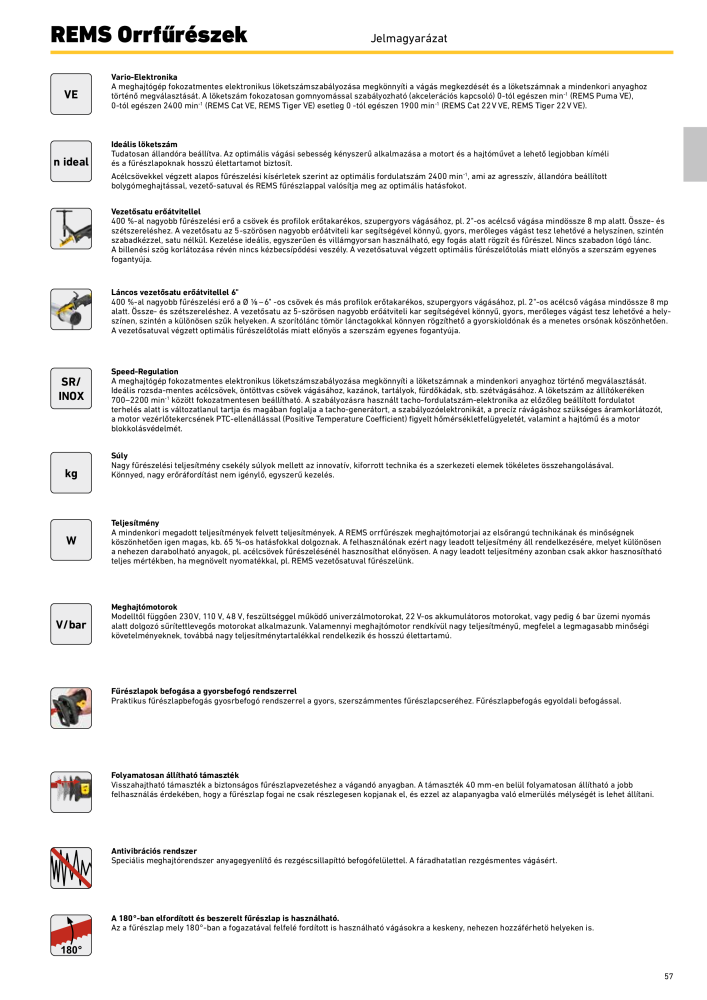 REMS Főkatalógus csőfeldolgozás Nº: 20324 - Página 57