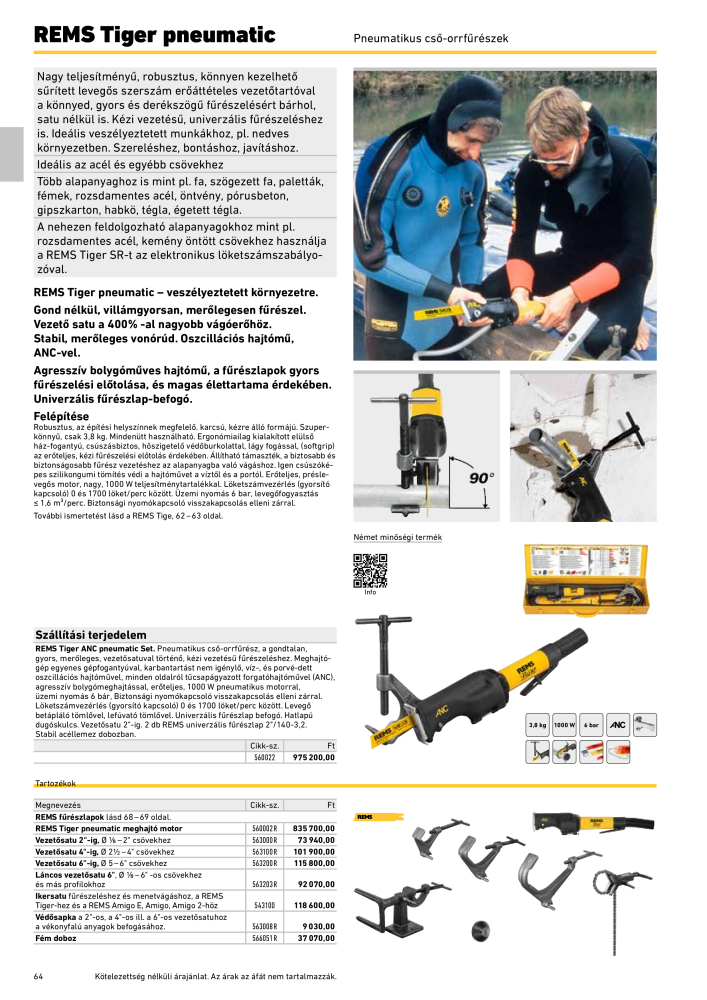 REMS Főkatalógus csőfeldolgozás Č. 20324 - Strana 64