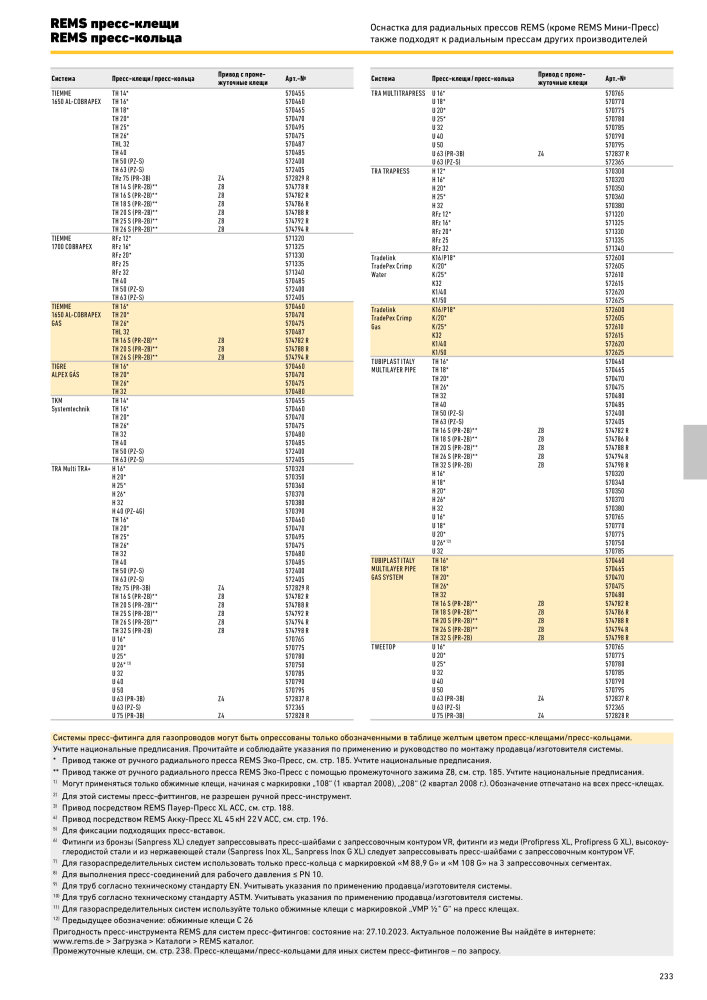 REMS Обробка труб головного каталогу NR.: 20327 - Side 233