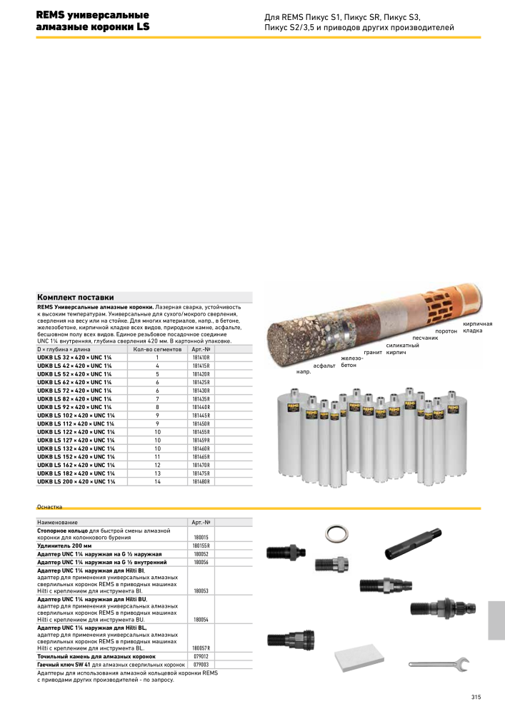 REMS Обробка труб головного каталогу NEJ.: 20327 - Sida 315