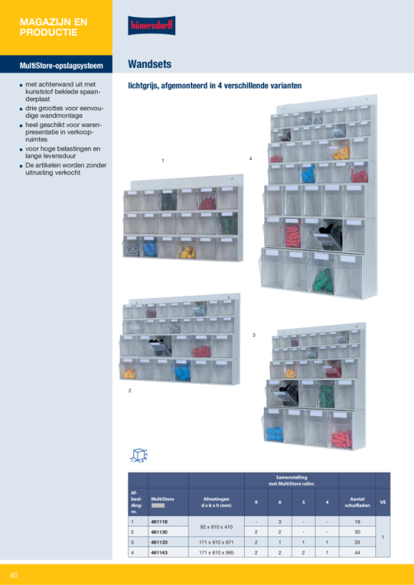 Hünersdorff MultiStore Magazin-Schrank 31,einbrennlackiertem Stahlblech,enzianblau 466231