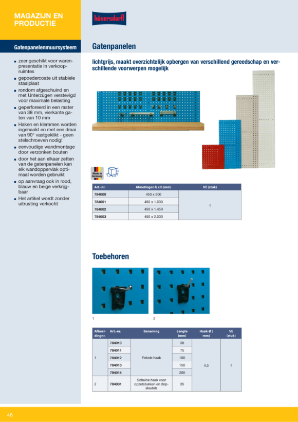 Hünersdorff Werkzeugklemmen, Klemmen-Ø 25 mm,Zubehör zu Lochplattensystem 784030