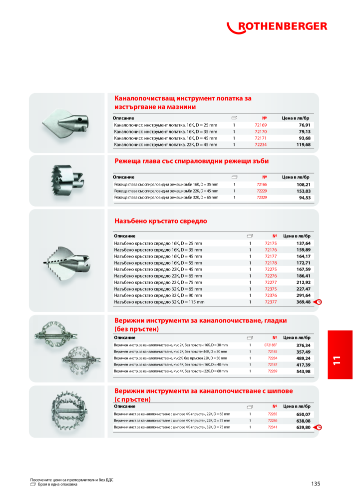 Rothenberger Основен каталог Nb. : 20355 - Page 135