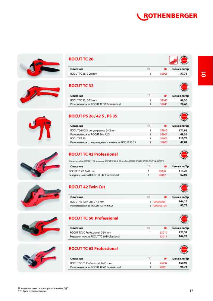 Rothenberger Основен каталог Nº: 20355 - Página 17