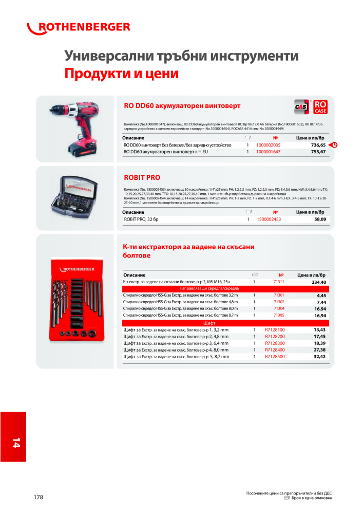 Rothenberger Основен каталог NO.: 20355 - Page 178