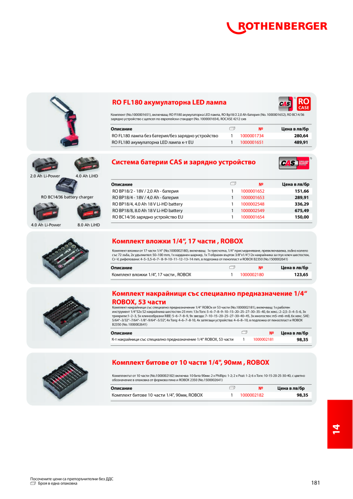 Rothenberger Основен каталог Č. 20355 - Strana 181