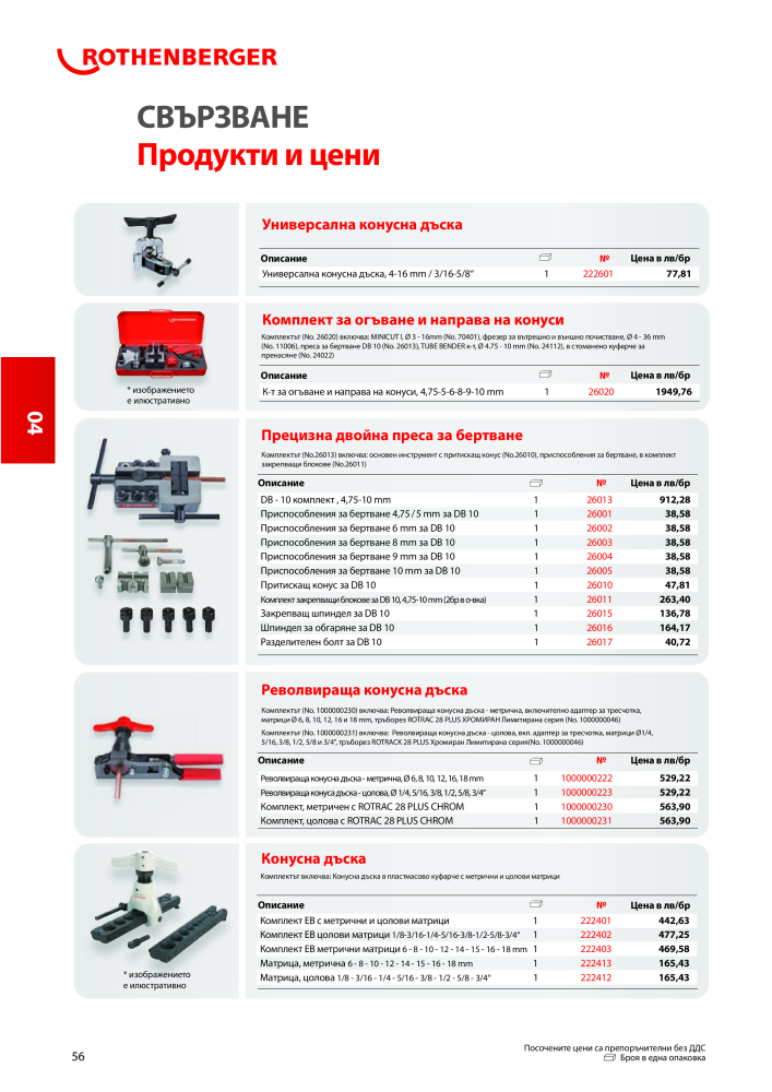 Rothenberger Основен каталог Nº: 20355 - Página 56