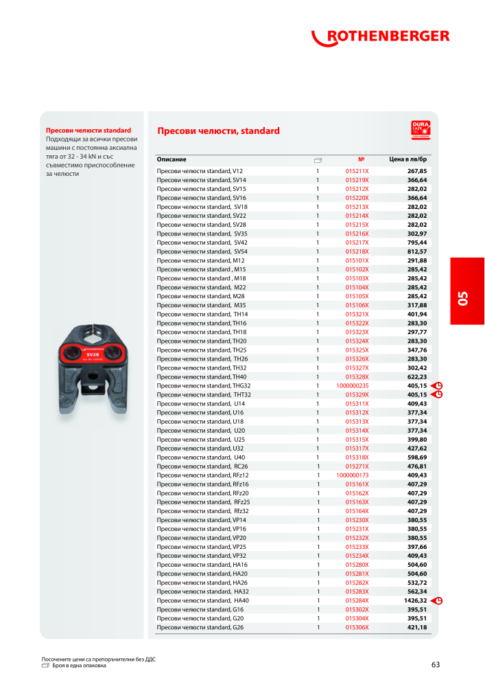Rothenberger Основен каталог Č. 20355 - Strana 63