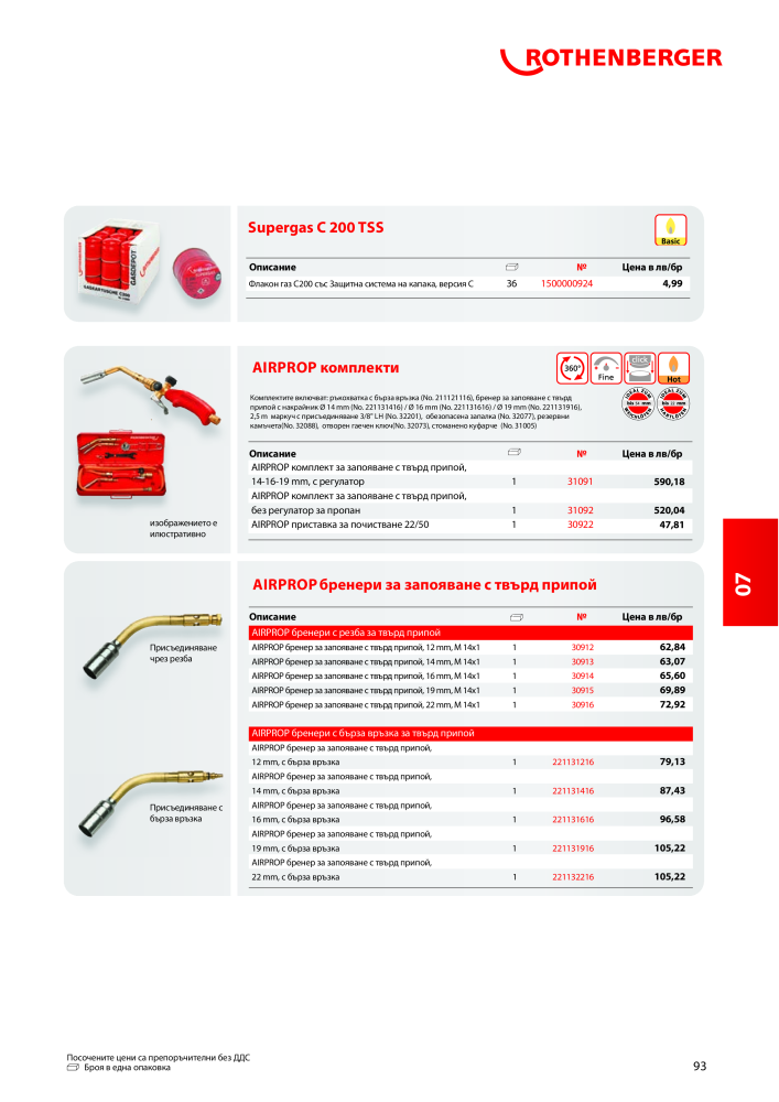 Rothenberger Основен каталог NR.: 20355 - Seite 93