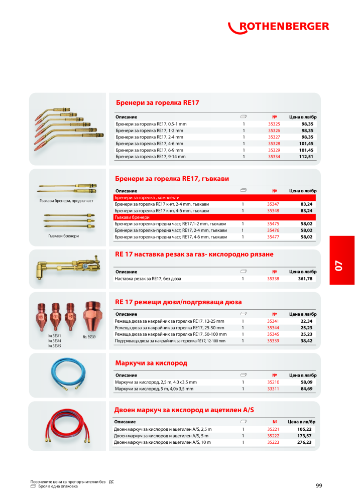 Rothenberger Основен каталог n.: 20355 - Pagina 99