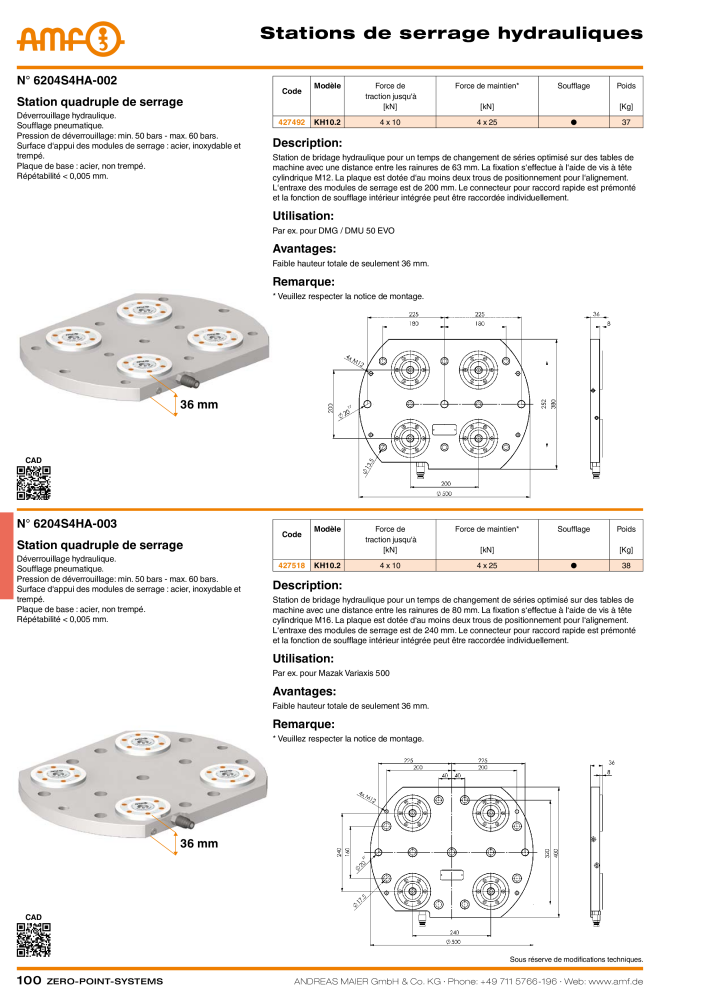 Catalogue AMF SYSTÈMES POINT ZÉRO NO.: 20364 - Page 100