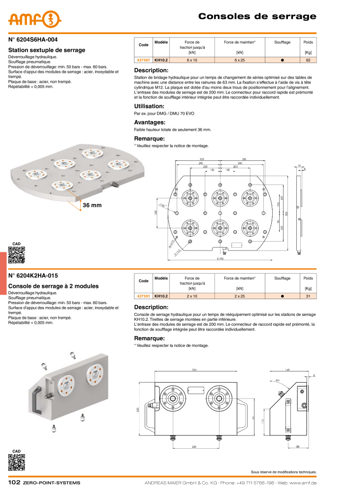 Catalogue AMF SYSTÈMES POINT ZÉRO NR.: 20364 - Seite 102