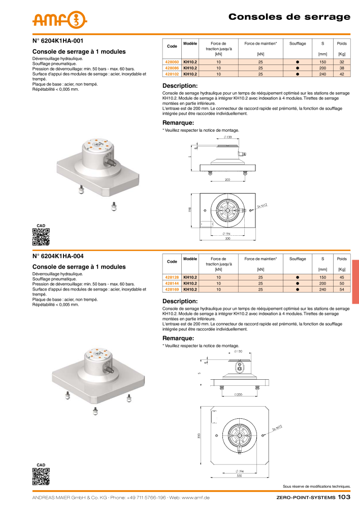 Catalogue AMF SYSTÈMES POINT ZÉRO NR.: 20364 - Seite 103