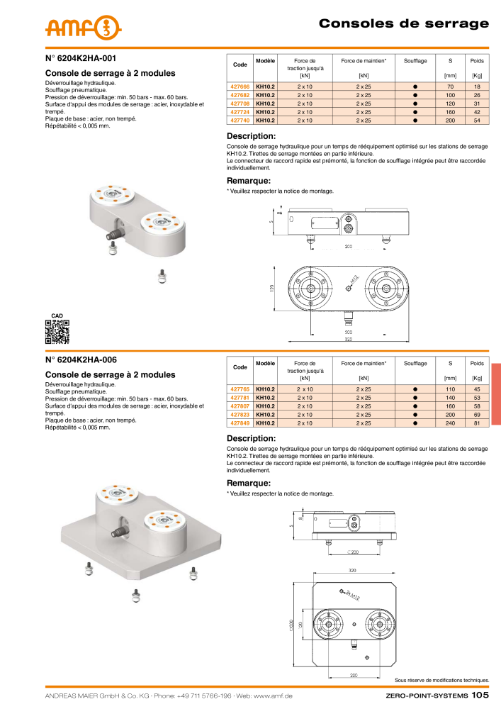 Catalogue AMF SYSTÈMES POINT ZÉRO NR.: 20364 - Seite 105