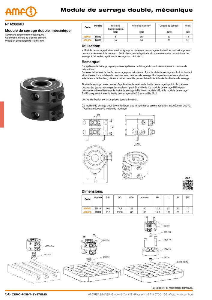 Catalogue AMF SYSTÈMES POINT ZÉRO Nb. : 20364 - Page 58