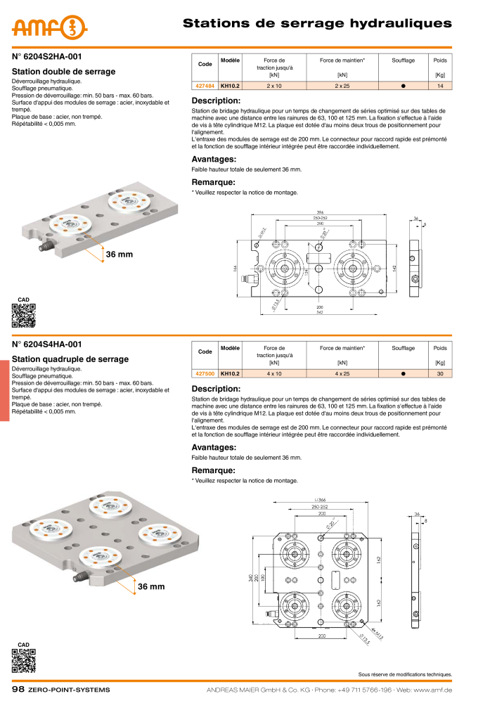 Catalogue AMF SYSTÈMES POINT ZÉRO NO.: 20364 - Page 98