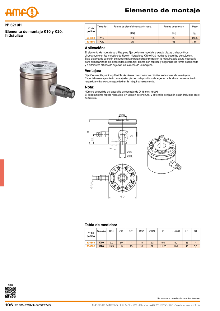 Catálogo AMF SISTEMAS PUNTO CERO NR.: 20365 - Seite 106