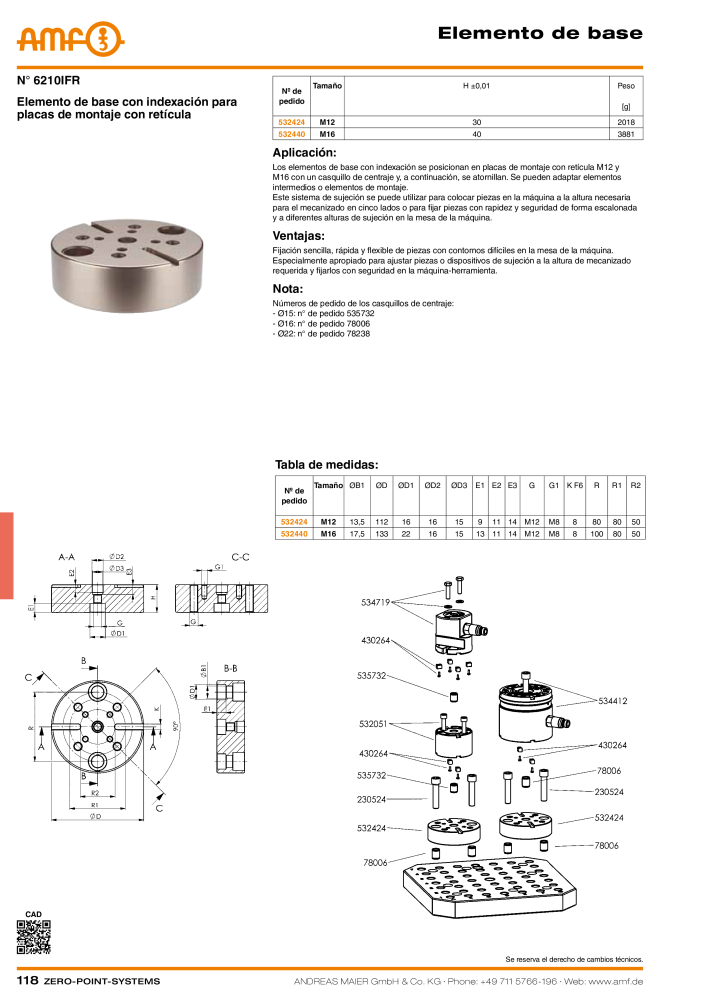 Catálogo AMF SISTEMAS PUNTO CERO NO.: 20365 - Page 118