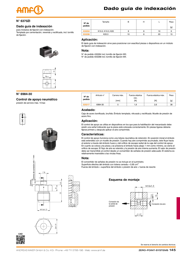 Catálogo AMF SISTEMAS PUNTO CERO NO.: 20365 - Page 145