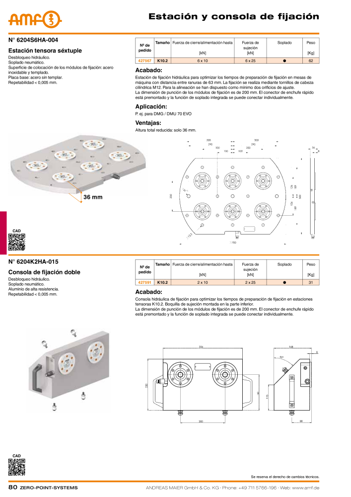 Catálogo AMF SISTEMAS PUNTO CERO Nº: 20365 - Página 80