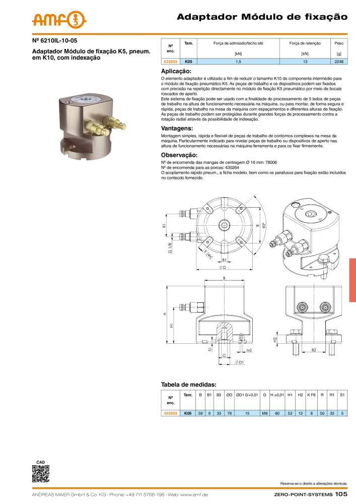 Catálogo AMF SISTEMAS DE PONTO ZERO NR.: 20366 - Seite 105