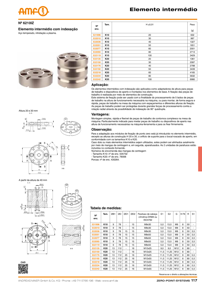 Catálogo AMF SISTEMAS DE PONTO ZERO NR.: 20366 - Seite 117