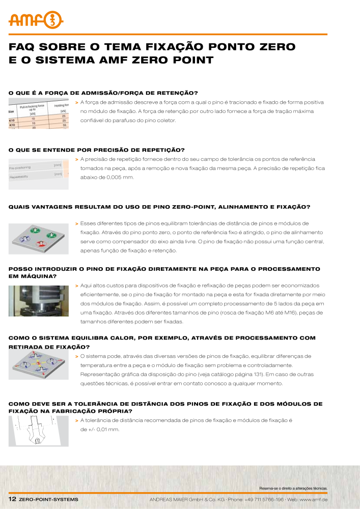 Catálogo AMF SISTEMAS DE PONTO ZERO NR.: 20366 - Seite 12