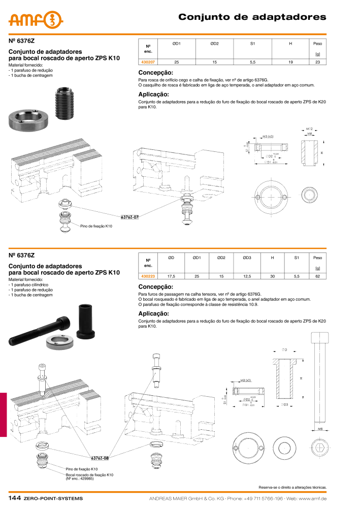 Catálogo AMF SISTEMAS DE PONTO ZERO NR.: 20366 - Seite 144
