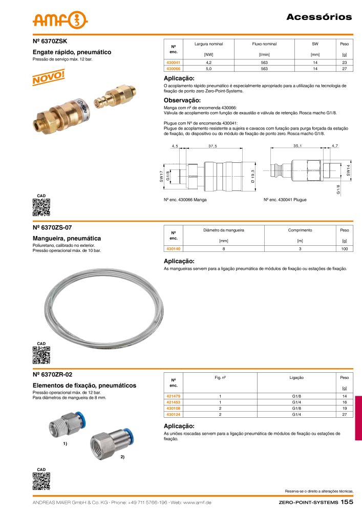 Catálogo AMF SISTEMAS DE PONTO ZERO NO.: 20366 - Page 155